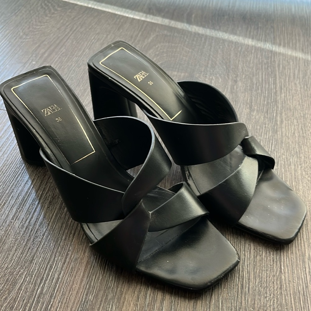Zara black heels size 36